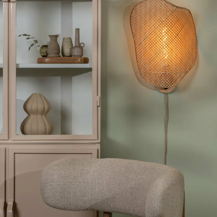 Good&Mojo Wandlamp Kinabalu bamboe 40x10xh.50cm naturel