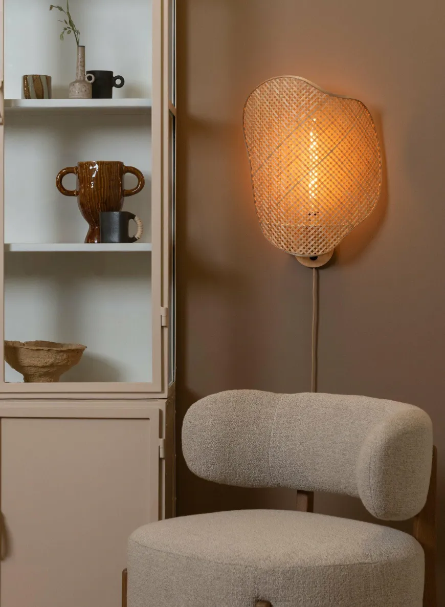 Good&Mojo Wandlamp Kinabalu bamboe 40x10xh.50cm naturel