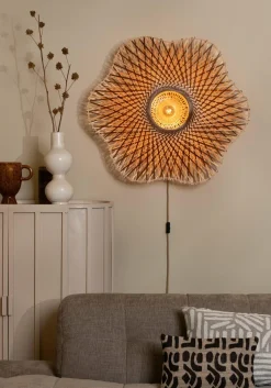 Good&Mojo Wandlamp Madura bamboe ø87x20cm naturel bruin L