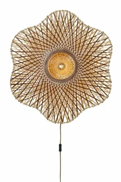 Good&Mojo Wandlamp Madura bamboe ø87x20cm naturel bruin L