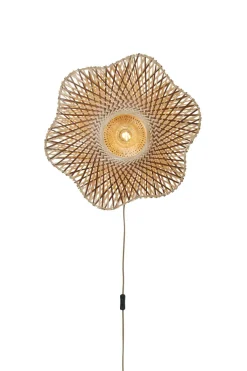 Good&Mojo Wandlamp Madura bamboe ø60x15cm naturel bruin M