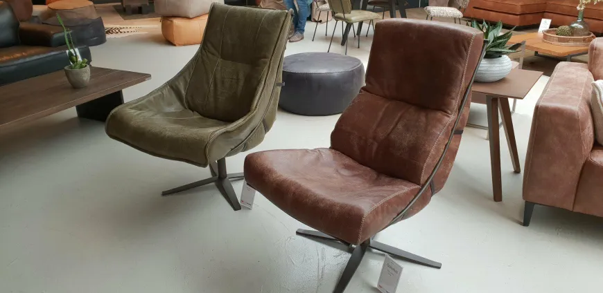 Het Anker Draaifauteuil Rasmus L60 met gestoffeerde armleuning