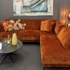 Het Anker Showroommodel Hoekbank Maltese - 2,5 zits arm links - open eiland rechts - Stof Cloud Cognac 28