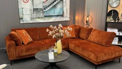 Het Anker Showroommodel Hoekbank Maltese - 2,5 zits arm links - open eiland rechts - Stof Cloud Cognac 28