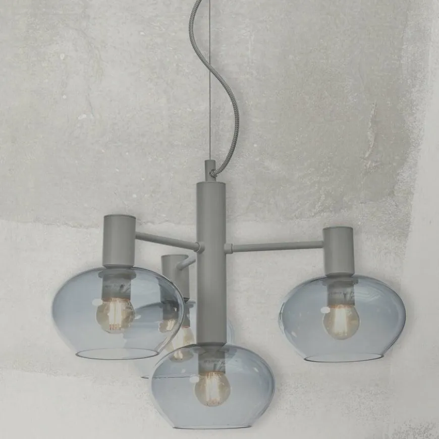 it's about RoMi Hanglamp Bologna 4-arm kleurverl. lichtgrijs
