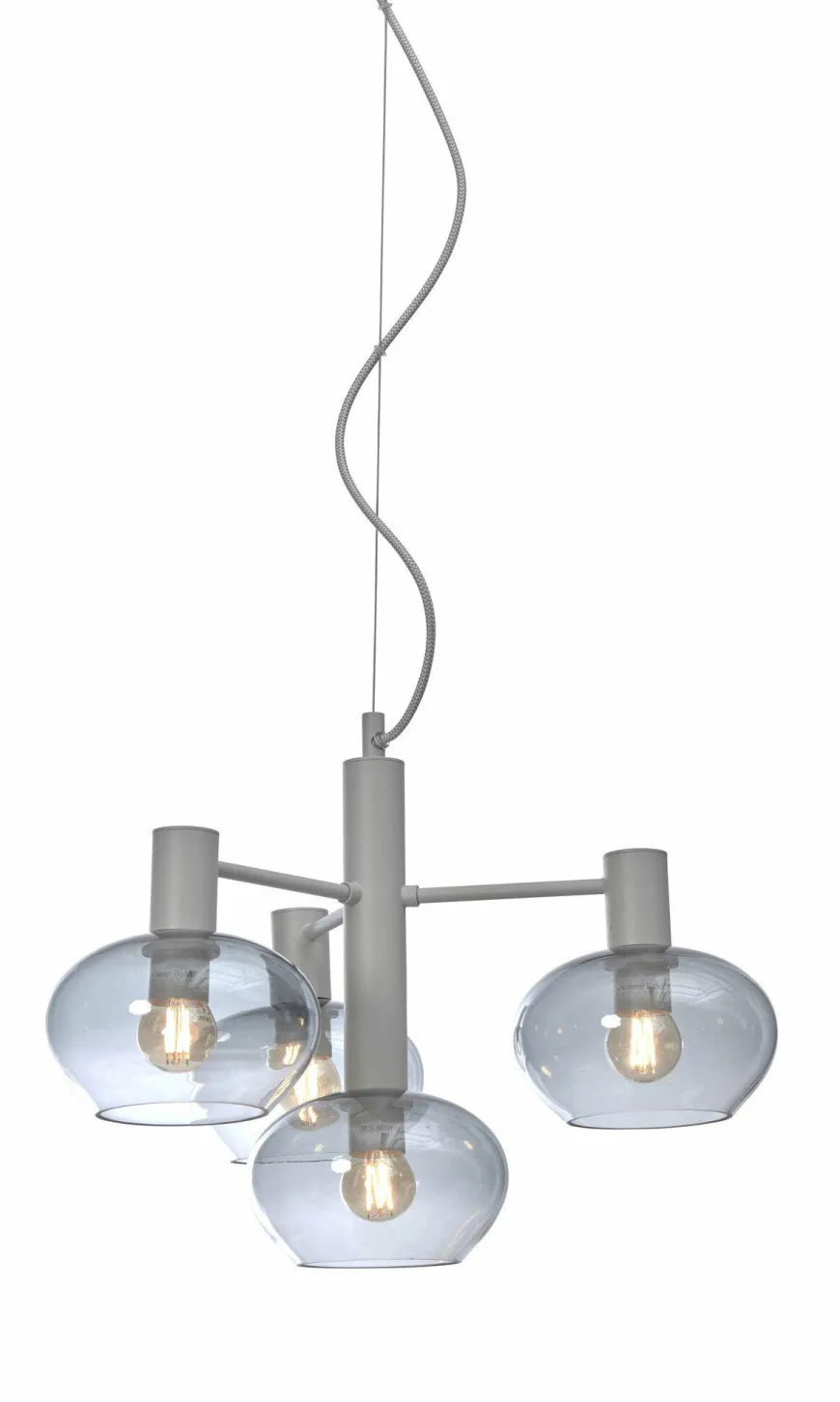it's about RoMi Hanglamp Bologna 4-arm kleurverl. lichtgrijs