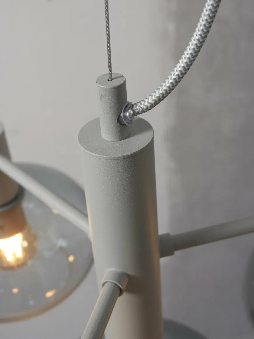 it's about RoMi Hanglamp Bologna 4-arm kleurverl. lichtgrijs