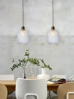 it's about RoMi Hanglamp glas Venice ovaal transparant
