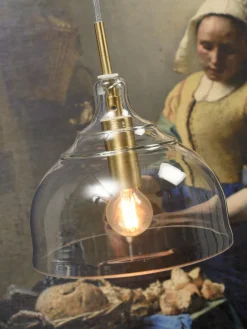 it's about RoMi Hanglamp glas Brussels Ø 20 transparant/goud rond