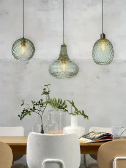it's about RoMi Hanglamp glas Venice ovaal groen