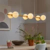 it's about RoMi Hanglamp glas/ijzer Carrara 6-bollen wit marmerprint/goud