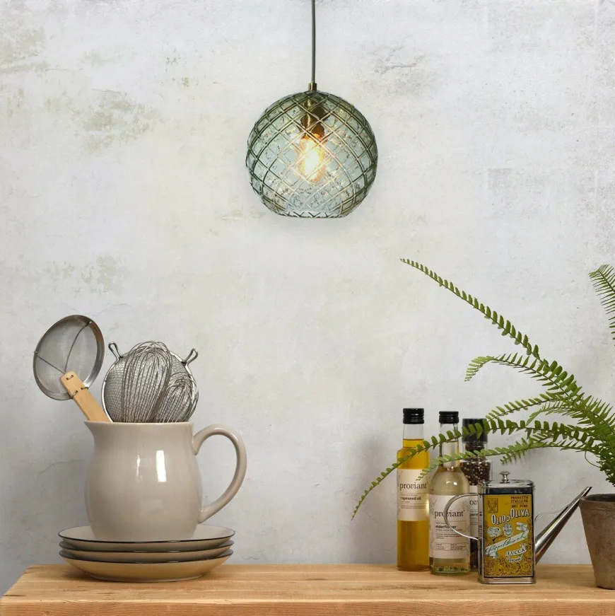 it's about RoMi Hanglamp glas Venice bol groen