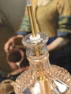 it's about RoMi Hanglamp glas Brussels Ø 13 transparant/goud rechtvormig