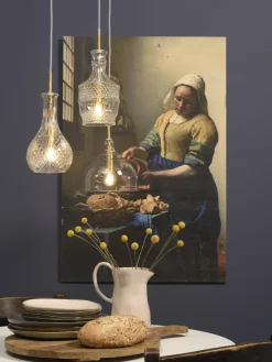 it's about RoMi Hanglamp glas Brussels Ø 13 transparant/goud rechtvormig