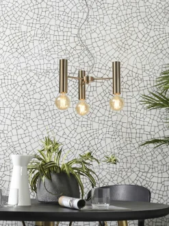 it's about RoMi Kroonluchter ijzer Cannes 3-arm goud S
