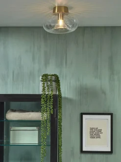 it's about RoMi Plafondlamp glas Brussels Ø 27 goud transparant