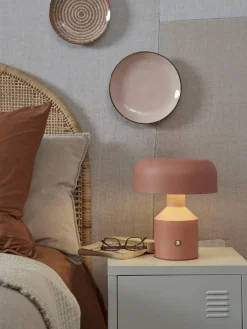 it's about RoMi Tafellamp ijzer Porto h.30x25cm kap Ø25 terra