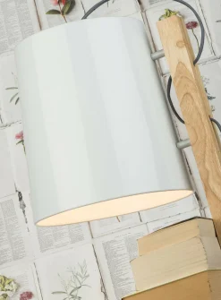 it's about RoMi Vloerlamp ijzer/hout Cambridge voor boeken naturel/ wit
