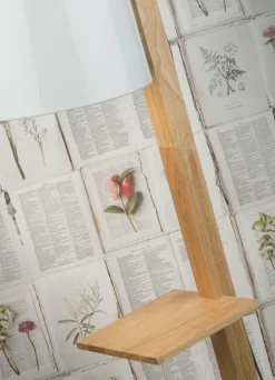 it's about RoMi Vloerlamp ijzer/hout Cambridge voor boeken naturel/ wit
