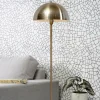 it's about RoMi Vloerlamp ijzer/marmer Toulouse kap Ø40 goud