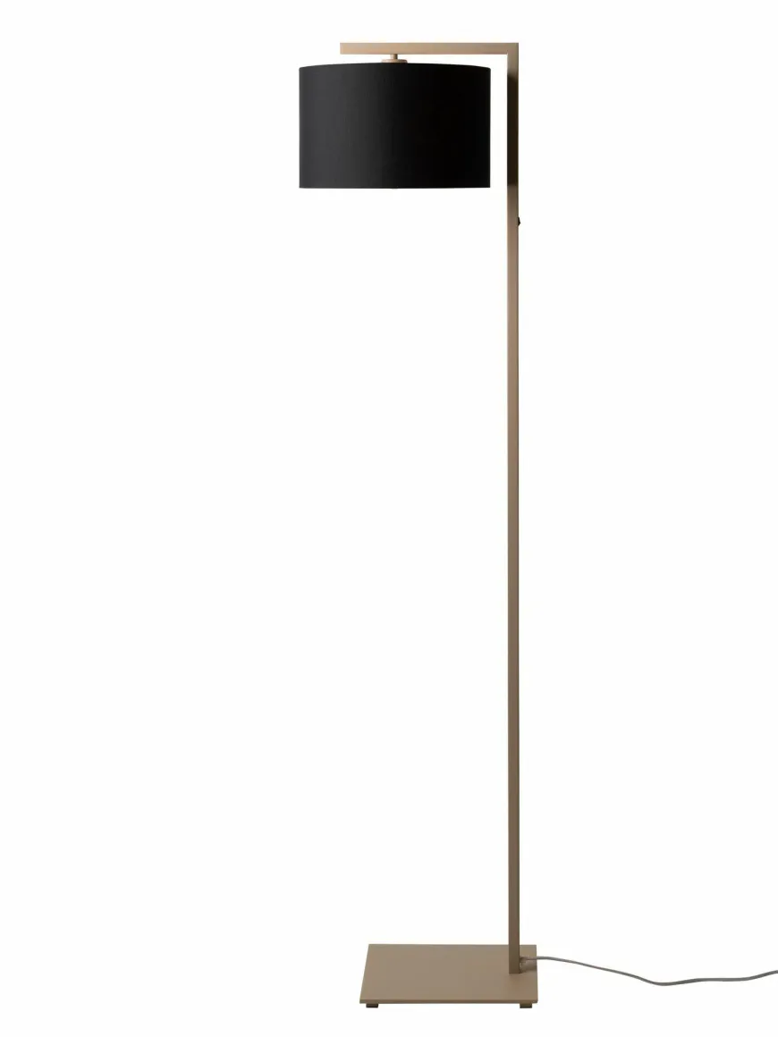it's about RoMi Vloerlamp Boston zand/kap 3220 zwart