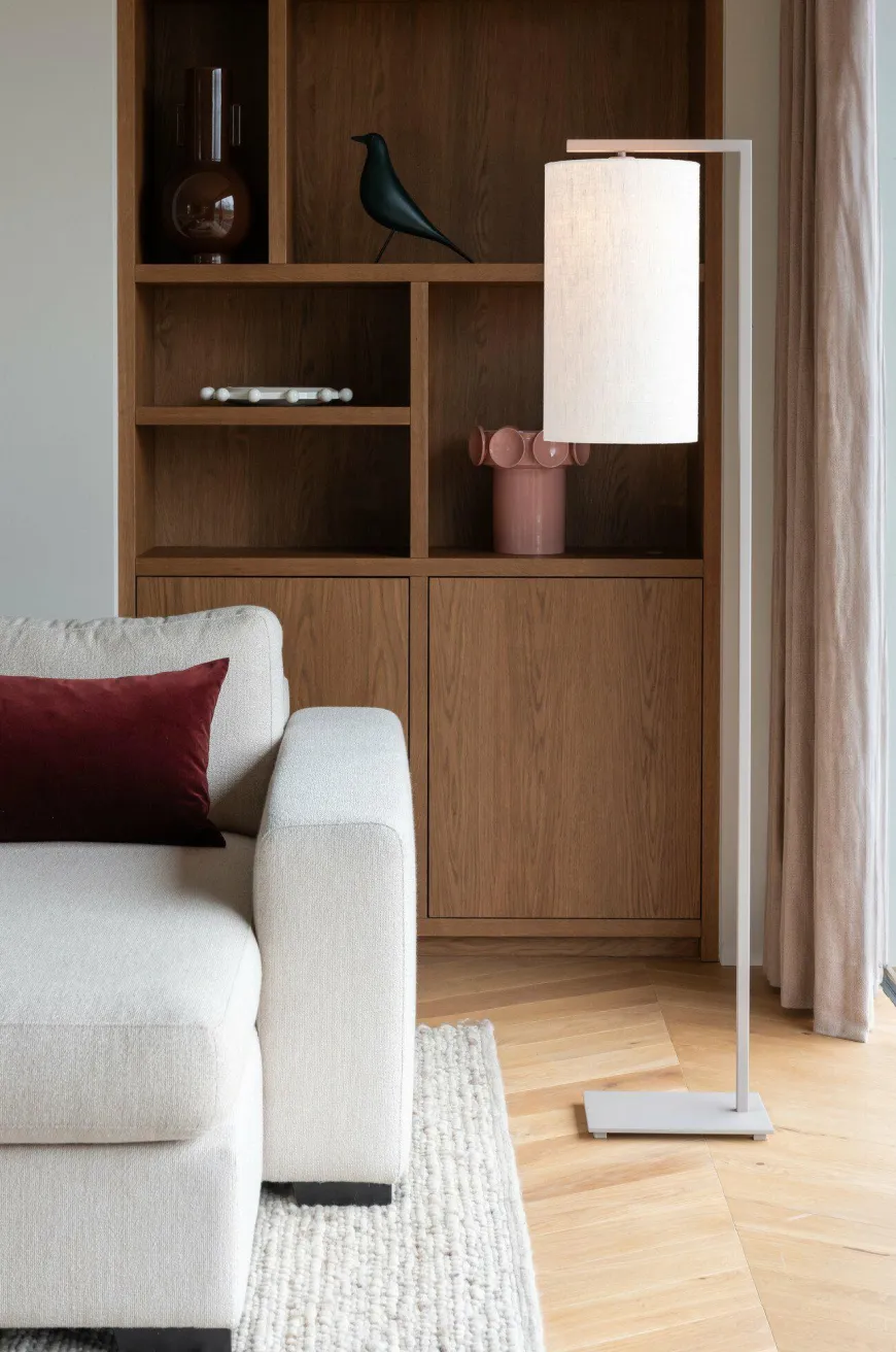 it's about RoMi Vloerlamp Boston zand/kap 2545 wit