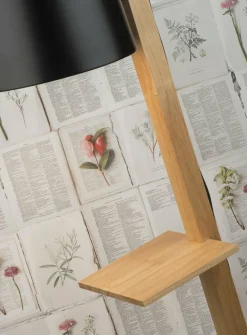 it's about RoMi Vloerlamp ijzer/hout Cambridge voor boeken naturel/ zwart