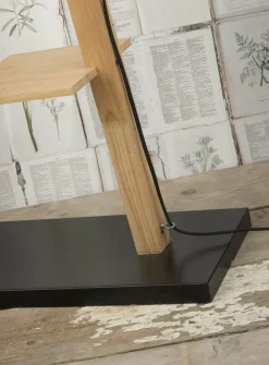 it's about RoMi Vloerlamp ijzer/hout Cambridge voor boeken naturel/ zwart