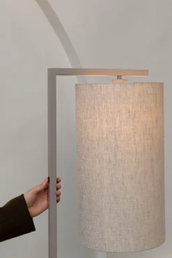 it's about RoMi Vloerlamp Boston zand/kap 2545 linnen donker