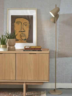 it's about RoMi Vloerlamp ijzer Salamanca 2 kappen h.145 kap Ø16 zand