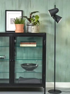 it's about RoMi Vloerlamp ijzer Salamanca 2 kappen h.145 kap Ø16 zwart