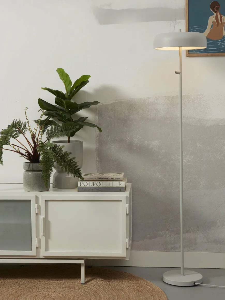 it's about RoMi Vloerlamp ijzer Porto lichtgrijs