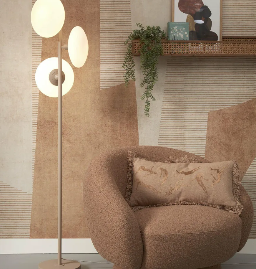 it's about RoMi Vloerlamp Sapporo 3-schijf wit/zand