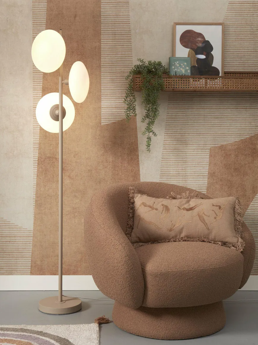 it's about RoMi Vloerlamp Sapporo 3-schijf wit/zand