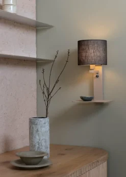 it's about RoMi Wandlamp Florence zand/kap 1815 zwart