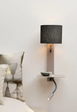 it's about RoMi Wandlamp Florence+leeslamp zand/kap 1815 zwart
