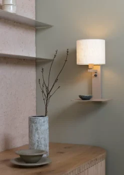 it's about RoMi Wandlamp Florence zand/kap 1815 wit