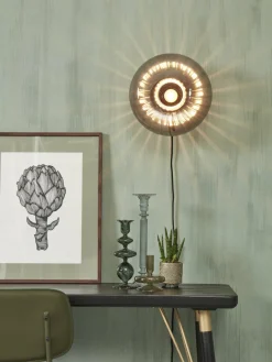 it's about RoMi Wandlamp glas Brussels Ø 27 antraciet