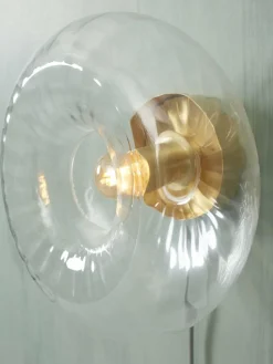 it's about RoMi Wandlamp glas Brussels Ø 27 goud/transparant