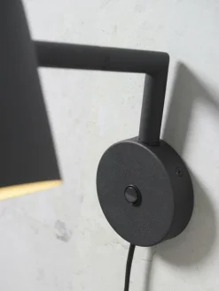 it's about RoMi Wandlamp ijzer Marseille zwart