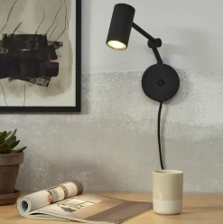 it's about RoMi Wandlamp ijzer Montreux zwart