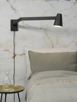 it's about RoMi Wandlamp ijzer Biarritz lange arm zwart