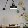 it's about RoMi Wandlamp ijzer Chicago h.80cm/l.60-130cm mat zwart