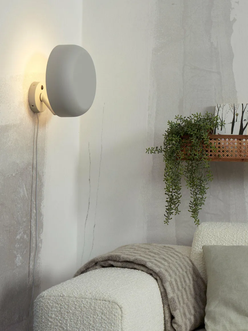 it's about RoMi Wandlamp ijzer Porto lichtgrijs