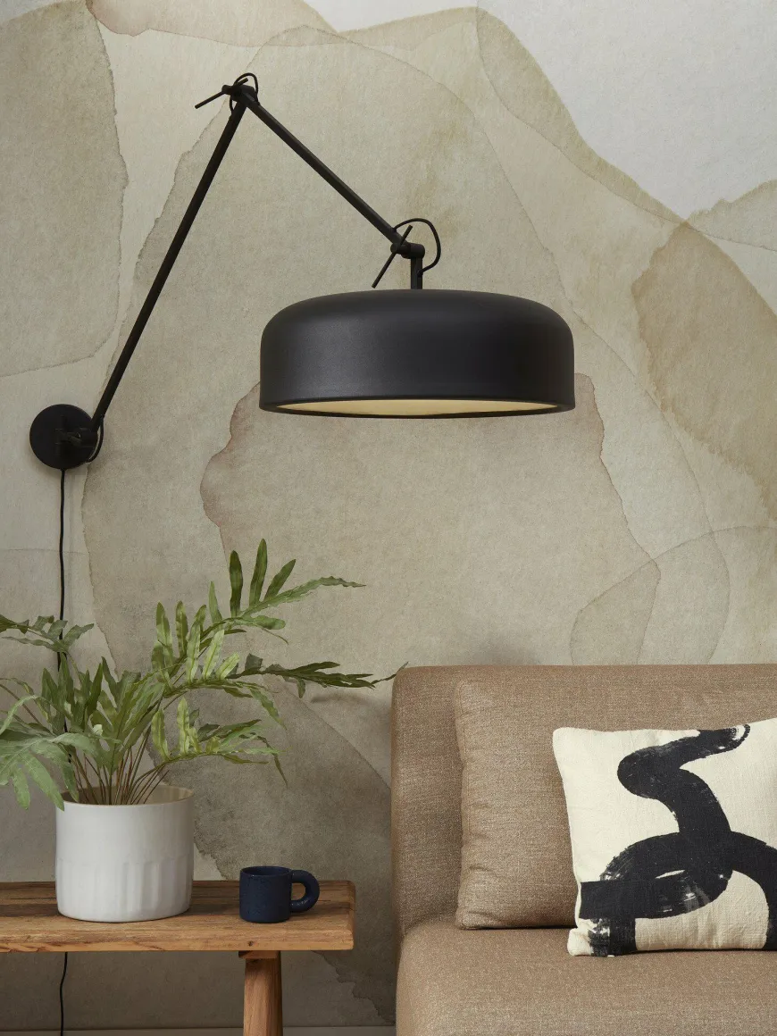 it's about RoMi Wandlamp ijzer Marseille zwart