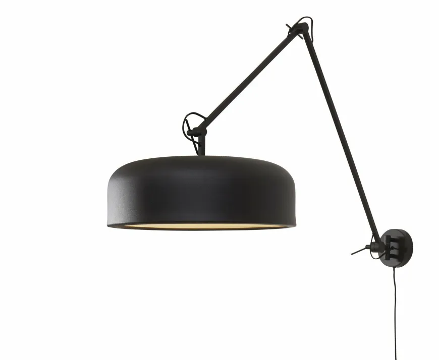 it's about RoMi Wandlamp ijzer Marseille zwart
