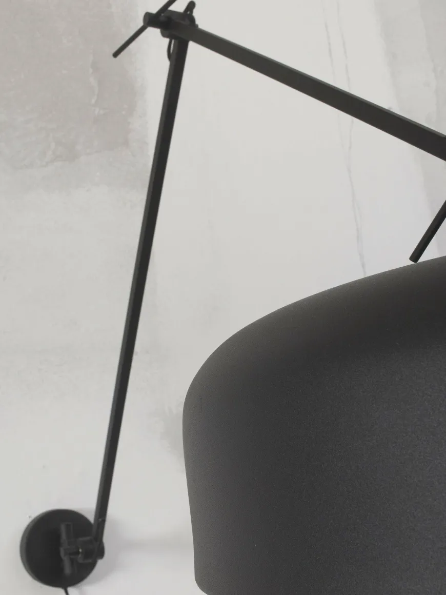 it's about RoMi Wandlamp ijzer Marseille zwart