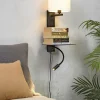 it's about RoMi Wandlamp ijzer Florence plank+usb+leeslamp 15000hrs incl. dimmer wit