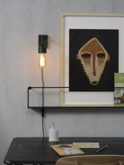 it's about RoMi Wandlamp ijzer Madrid 18x7xh.14cm zwart S