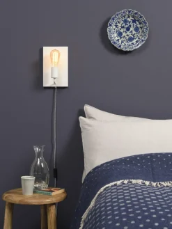 it's about RoMi Wandlamp ijzer Madrid b.15xh.25cm wit L